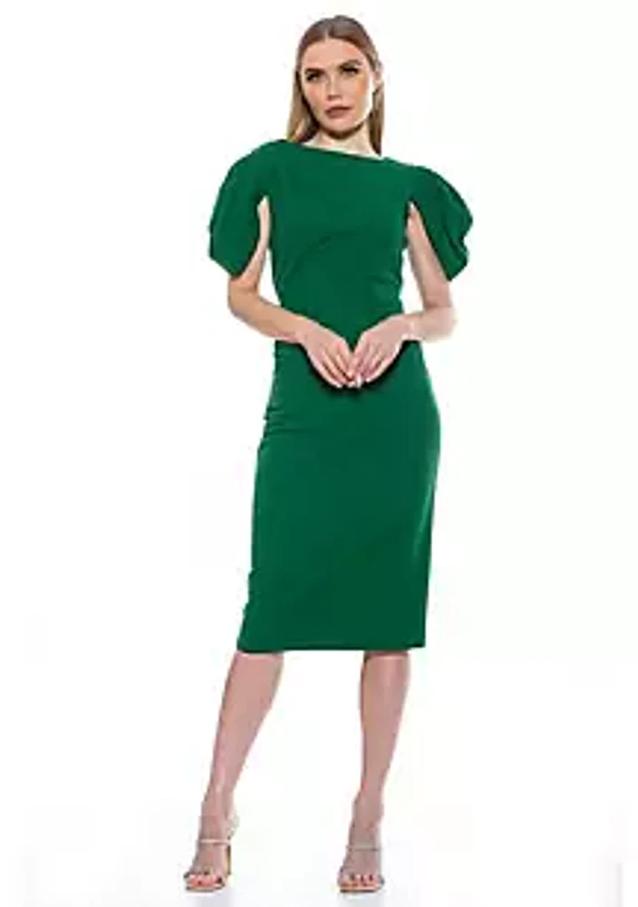 Alexia Admor Draped Shoulder Sheath Dress