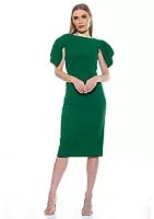 Alexia Admor Draped Shoulder Sheath Dress