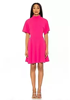 Alexia Admor Autumn Mockneck Fit And Flare Dress