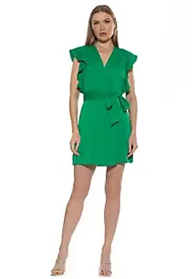 Alexia Admor Maia Flutter Sleeve Wrap Mini Dress