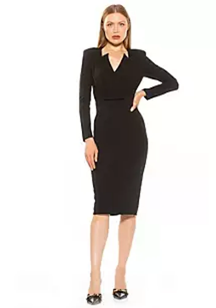 Alexia Admor Arleth Sheath V Neck Dress