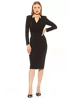 Alexia Admor Arleth Sheath V Neck Dress