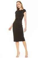 Lavinia Scallop Neckline Midi Sheath