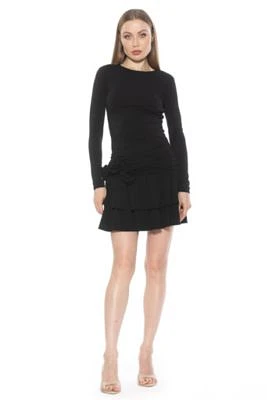 Pluto Crewneck Ruffle Skirt Dress