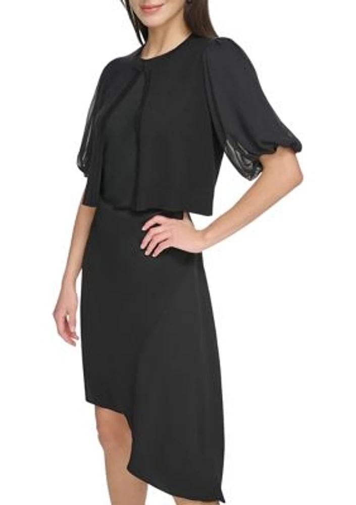 Women's Puff Sleeve Chiffon Shrug