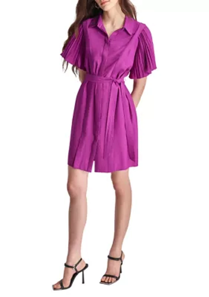 Women's Short Sleeve Collar Shirtdress