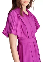 Women's Short Sleeve Collar Shirtdress