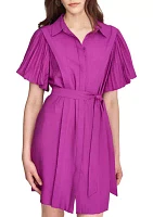 Women's Short Sleeve Collar Shirtdress