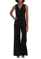 Women's Sleeveless Solid Jumpsuit