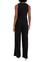 Women's Sleeveless Solid Jumpsuit