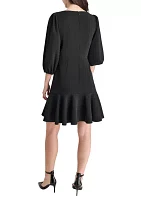 Women's Solid Wrap Sheath Dress