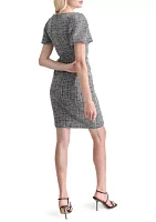 Women's Printed Side Ruched Sheath Dress