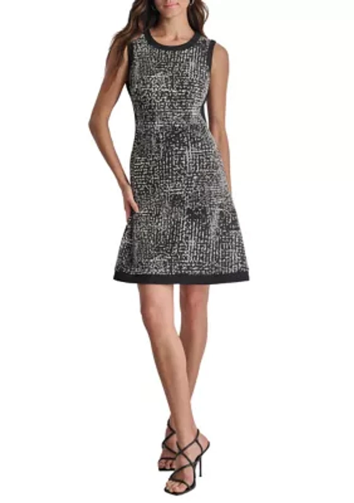 Women's Printed Sleeveless Sheath Dress