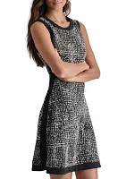 Women's Printed Sleeveless Sheath Dress