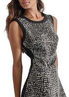 Women's Printed Sleeveless Sheath Dress