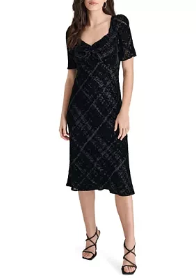 Women's Sparkle V-Neck A-Line Dress