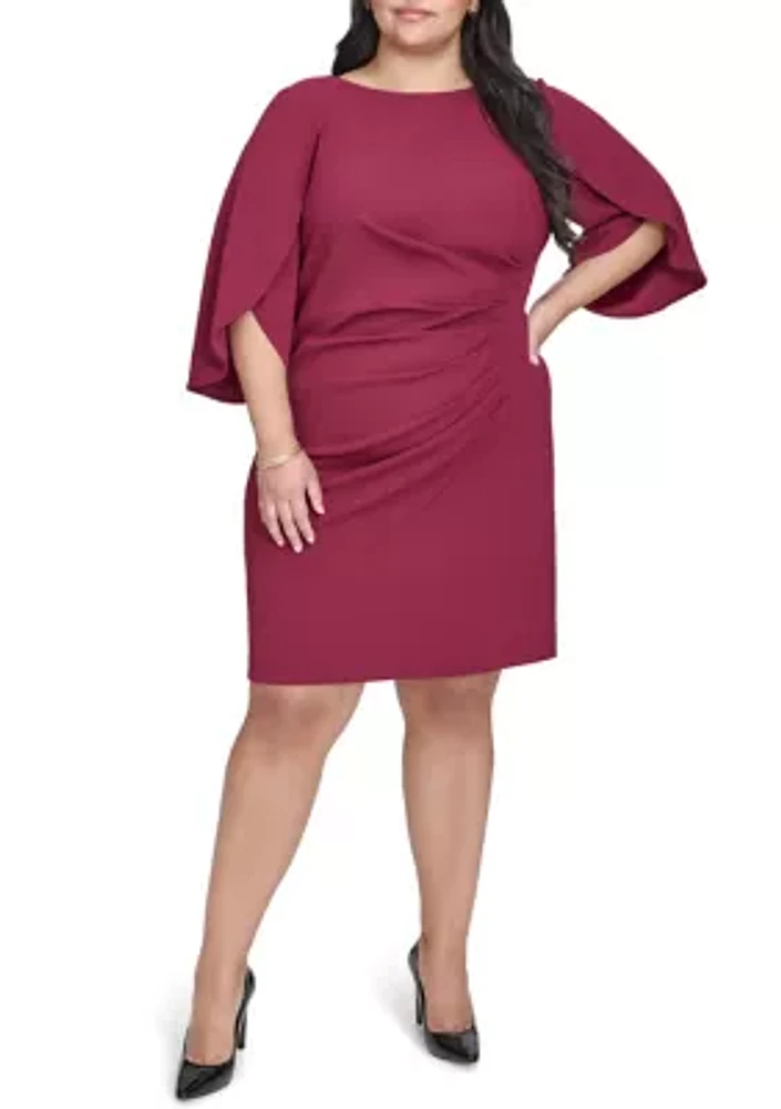 Plus Side Ruched Sheath Dress