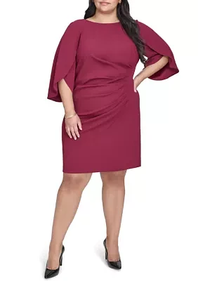 Plus Side Ruched Sheath Dress