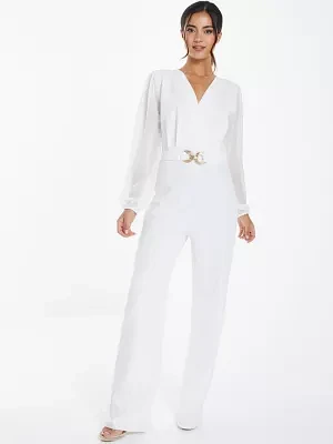 Chiffon Buckle Palzzo Jumpsuit