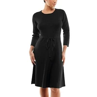 Knit Sweater Dress With Self Sash