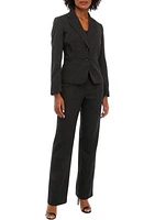 TONAL PINSTRIPE TWO BUTTON JACKET AND KATE PANT