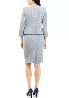 Women's Tweed Four Button Jacket and Slim Skirt Set