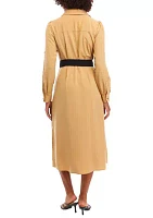 Women's Roll Tab Sleeve Shirtdress