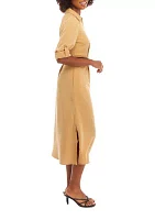 Women's Roll Tab Sleeve Shirtdress