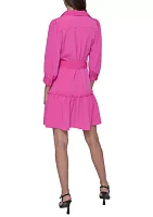 Women's Silky Crepe Shirtdress