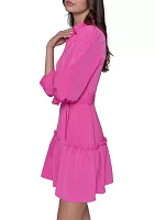 Women's Silky Crepe Shirtdress