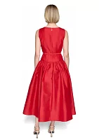 Women's Belted Taffeta Gown