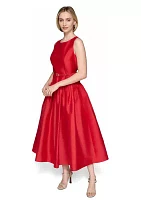 Women's Belted Taffeta Gown