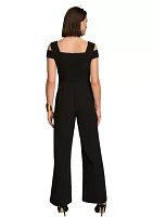 Women's Solid V-Neck Jumpsuit