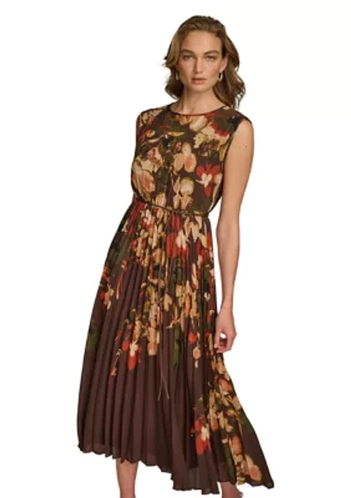 Women's Sleeveless Floral Print Maxi Dress