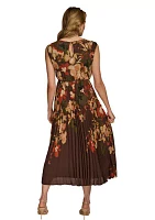 Women's Sleeveless Floral Print Maxi Dress