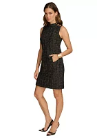 Women's Mock Neck Sheath Dress