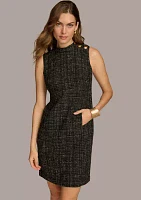 Women's Mock Neck Sheath Dress