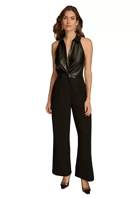 Women's Sleeveless Collar Jumpsuit