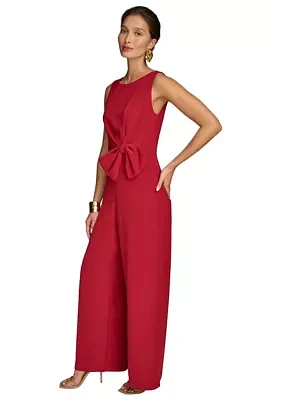 Women's Sleeveless Bow Waist Jumpsuit