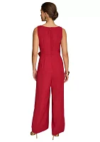 Women's Sleeveless Bow Waist Jumpsuit