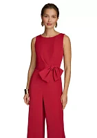 Women's Sleeveless Bow Waist Jumpsuit