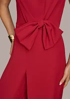 Women's Sleeveless Bow Waist Jumpsuit