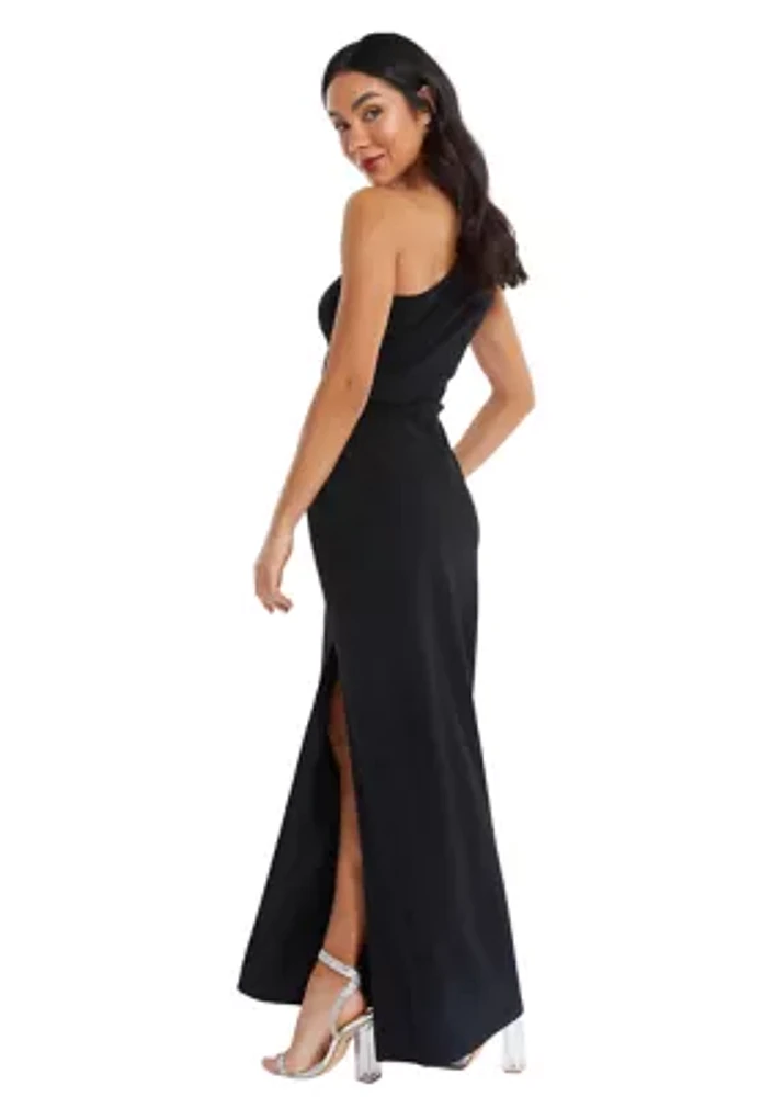 Off the Shoulder Bow Sleeveless Maxi Dress