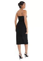 Women's Brillo Wrap Midi Dress with Diamante Straps