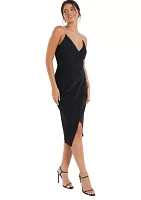 Women's Brillo Wrap Midi Dress with Diamante Straps