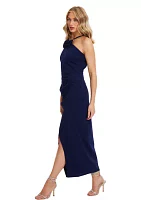 Women's Scuba Crepe Corsage Maxi Dress