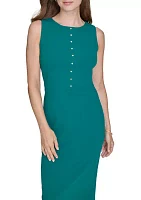 Women's Sleeveless Crew Neck Midi Dress