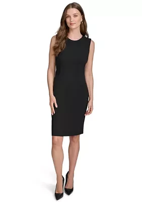 Women's Exposed Zipper Sheath Dress