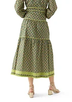 Women's Elina Printed Tiered Midi Skirt