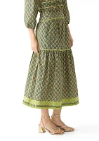 Women's Elina Printed Tiered Midi Skirt